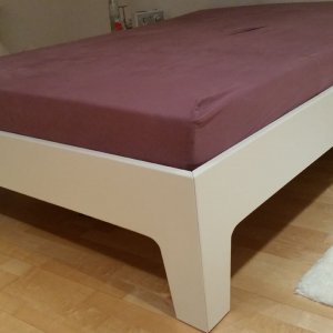 Futonbett weiss lackiert